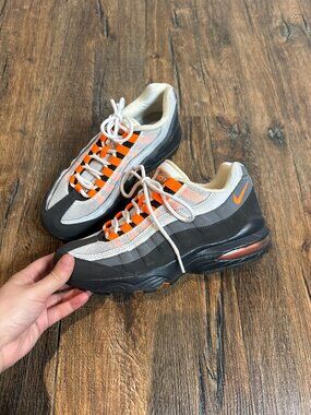 Nike Air Max 95 grey and orange sneakers